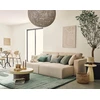 Image de Topaze - Canapé Droit 4 Places Avec Double Méridienne - Assise Profonde - En Velours Côtelé - Beige