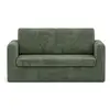 Image de Marilia - canapé 2 places convertible déplimousse en velours texturé - best mobilier - vert MARILIA