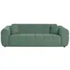 Image de Ray - canapé droit 3 places en tissu texturé - lisa design - vert sauge RAY