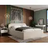 Image de Orane - Lit Coffre - 160x200 Cm - En Tissu Bouclette - Beige