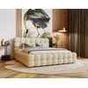 Image de Darling - Lit Coffre - 180x200 Cm - Sommier Inclus - En Tissu Bouclette - Beige