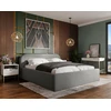 Image de Orane - Lit Coffre - 180x200 Cm - En Tissu Bouclette - Gris