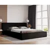 Image de Eros - lit coffre - 180x200 cm - sommier inclus - en velours - Noir