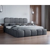 Image de Mariposa - Lit Coffre - 140x200 Cm - Sommier Inclus - En Velours - Gris Anthracite