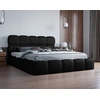 Image de Mariposa - Lit Coffre - 160x200 Cm - Sommier Inclus - En Velours - Noir