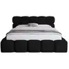 Image de Mariposa - lit coffre - 160x200 cm - sommier inclus - en velours - best mobilier - noir MARIPOSA