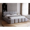 Image de Mariposa - Lit Coffre - 160x200 Cm - Sommier Inclus - En Velours - Gris