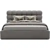 Image de Lotus - lit coffre - 160x200 cm - sommier inclus - en velours - best mobilier - gris LOTUS