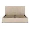 Image de Beanie - lit coffre - 160x200 cm - en velours - sommier inclus - best mobilier - beige BEANIE