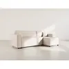 Image de Jonas - canapé dangle réversible 4 places convertible avec coffre en tissu texturé - Beige
