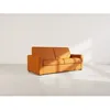 Image de Julia - canapé 3 places convertible express couchage quotidien 140 cm matelas 14 cm en tissu - Rouille