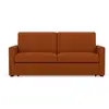 Image de Julia - canapé 3 places convertible express couchage quotidien 140 cm matelas 14 cm en tissu - best mobilier - rouille JULIA