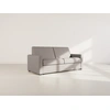 Image de Julia - Canapé 3 Places Convertible Express Couchage Quotidien 140 Cm Matelas 14 Cm En Tissu - Gris