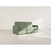 Image de Julia - canapé 3 places convertible express couchage quotidien 140 cm matelas 14 cm en tissu - Vert