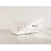 Image de Julia - Canapé 3 Places Convertible Express Couchage Quotidien 140 Cm Matelas 18 Cm En Tissu - Beige