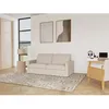 Image de Julia - canapé 3 places convertible express couchage quotidien 140 cm matelas 18 cm en tissu - Beige