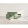Image de Julia - canapé 3 places convertible express couchage quotidien 140 cm matelas 18 cm en tissu - Vert