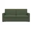 Image de Julia - canapé 3 places convertible express couchage quotidien 140 cm matelas 18 cm en tissu - best mobilier - vert JULIA