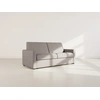 Image de Julia - Canapé 3 Places Convertible Express Couchage Quotidien 140 Cm Matelas 18 Cm En Tissu - Gris