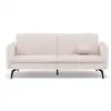 Image de Lexie - canapé convertible clic-clac 2 places en velours côtelé - best mobilier - beige LEXIE
