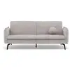 Image de Lexie - canapé convertible clic-clac 2 places en velours côtelé - best mobilier - gris clair LEXIE