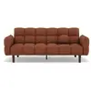 Image de Adam - canapé convertible clic-clac 2 places en tissu texturé - best mobilier - terracotta ADAM