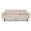 Image de Adam - canapé convertible clic-clac 2 places en tissu texturé - best mobilier - beige ADAM