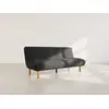 Image de Soan - Banquette 2 Places Convertible Clic-clac En Velours Texturé - Noir