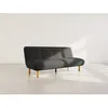 Image de Soan - Banquette 2 places convertible clic-clac en velours texturé - Noir