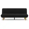 Image de Soan - banquette 2 places convertible clic-clac en velours texturé - best mobilier - noir SOAN