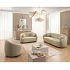Image de Flore - Fauteuil en tissu bouclette - Taupe