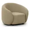 Image de Flore - fauteuil en tissu bouclette - lisa design - taupe FLORE