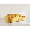 Image de Nicole - Canapé Droit 4 Places Convertible Avec Coffre En Tissu - Jaune
