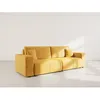 Image de Nicole - Canapé droit 4 places convertible avec coffre en tissu - Jaune