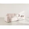 Image de Nicole - Canapé droit 4 places convertible avec coffre en tissu - Taupe