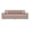 Image de Nicole - canapé droit 4 places convertible avec coffre en tissu - best mobilier - taupe NICOLE