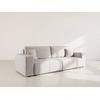 Image de Nicole - Canapé Droit 4 Places Convertible Avec Coffre En Tissu - Gris Clair