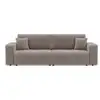 Image de Nicole - canapé droit 4 places convertible avec coffre en tissu - best mobilier - gris clair NICOLE