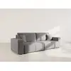 Image de Nicole - Canapé Droit 4 Places Convertible Avec Coffre En Tissu - Gris