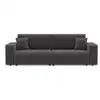 Image de Nicole - canapé droit 4 places convertible avec coffre en tissu - best mobilier - gris NICOLE