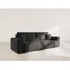 Image de Nicole - Canapé Droit 4 Places Convertible Avec Coffre En Tissu - Gris Anthracite
