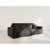 Image de Nicole - Canapé droit 4 places convertible avec coffre en tissu - Gris Anthracite