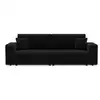 Image de Nicole - canapé droit 4 places convertible avec coffre en tissu - best mobilier - gris anthracite NICOLE