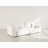 Image de Nicole - Canapé droit 4 places convertible avec coffre en tissu - Beige