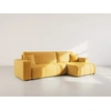 Image de Nicole - Canapé D'angle Réversible 5 Places Convertible Avec Coffre En Tissu - Jaune