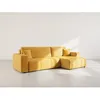 Image de Nicole - Canapé dangle réversible 5 places convertible avec coffre en tissu - Jaune