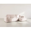 Image de Nicole - Canapé D'angle Réversible 5 Places Convertible Avec Coffre En Tissu - Taupe