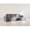 Image de Nicole - Canapé D'angle Réversible 5 Places Convertible Avec Coffre En Tissu - Gris