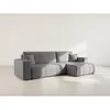 Image de Nicole - Canapé dangle réversible 5 places convertible avec coffre en tissu - Gris