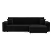 Image de Nicole - canapé d'angle réversible 5 places convertible avec coffre en tissu - best mobilier - gris anthracite NICOLE